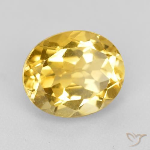 4.57 ct Golden Citrine Stone, Natural Citrine in Oval Facet Shape for Sale