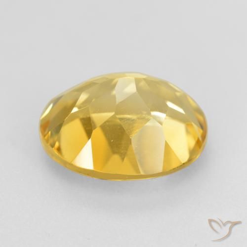 Citrine Gemstone in 12 x 10 mm (calibrated) Size for Sale, Citrine Stone in Golden Color