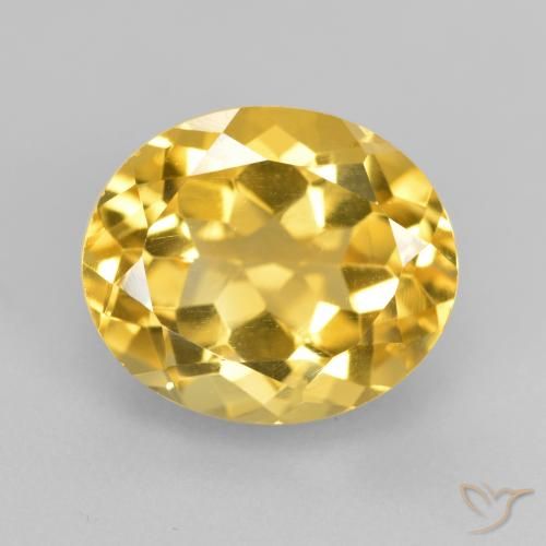 5.04ct Natural Golden Citrine, Oval, VVS-VS