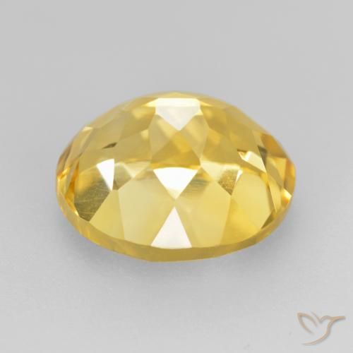 Citrine Gemstone in 12 x 10 mm (calibrated) Size for Sale, Citrine Stone in Golden Color