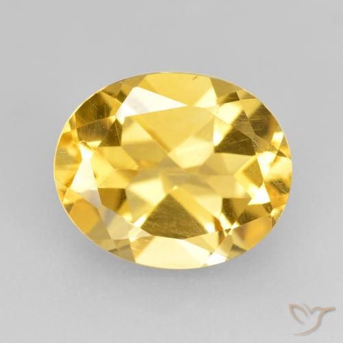 4.43ct Natural Golden Citrine, Oval, VVS-VS