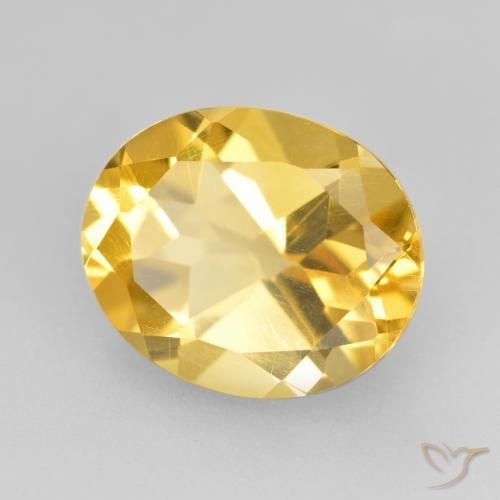 4.43 ct Golden Citrine Stone, Natural Citrine in Oval Facet Shape for Sale