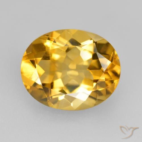 4.77ct Natural Medium-Light Golden Citrine, Oval, VVS-VS