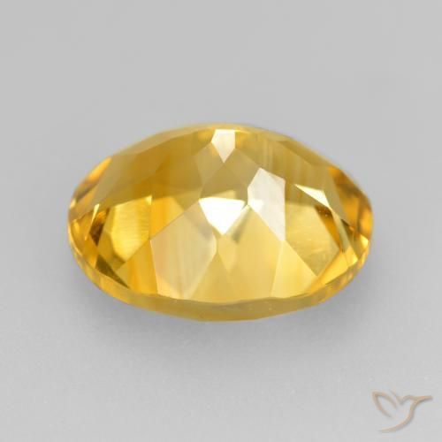 Citrine Gemstone in 12 x 10 mm (calibrated) Size for Sale, Citrine Stone in Medium-Light Golden Color