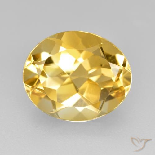 4.38ct Natural Golden Citrine, Oval, VVS-VS