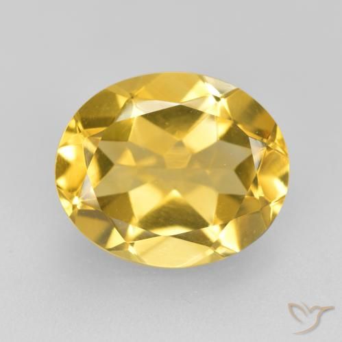 4.07ct Natural Golden Citrine, Oval, VVS-VS
