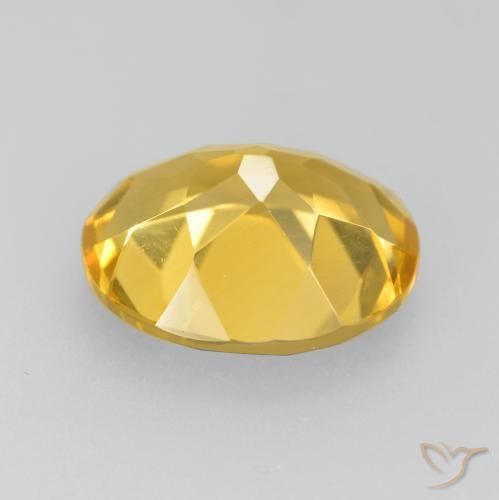 Citrine Gemstone in 12 x 10 mm (calibrated) Size for Sale, Citrine Stone in Golden Color