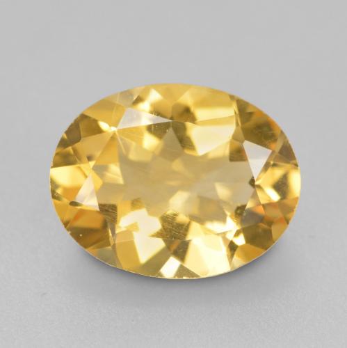 Medium Gold Citrin Edelstein - 1.4ct Oval facettiert (ID: 560349)