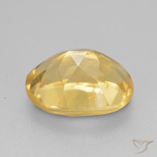 Citrine Gemstone in 9 x 6.6 mm Size for Sale, Citrine Stone in Gold Color