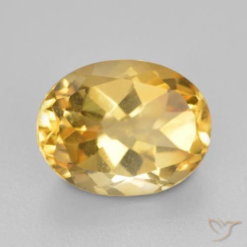1.91 ct Golden Citrine Stone, Natural Citrine in Oval Facet Shape for Sale