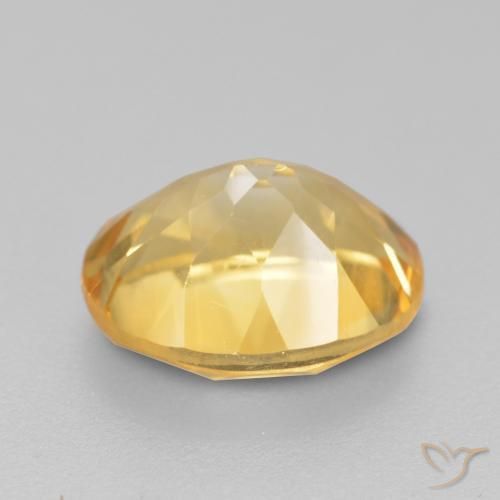 Citrine Gemstone in 9 x 7 mm (calibrated) Size for Sale, Citrine Stone in Gold Color
