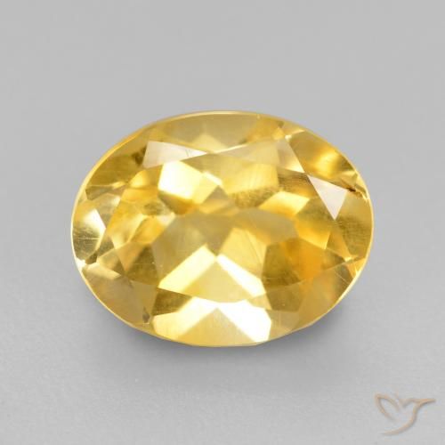 1.84ct Natural Medium Gold Citrine, Oval, VS