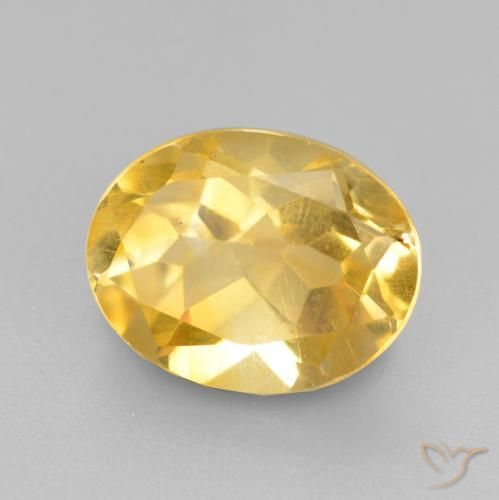 1.84 ct Golden Citrine Stone, Natural Citrine in Oval Facet Shape for Sale