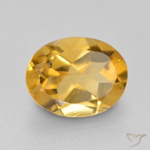 1.53 ct Yellow Citrine, 9 x 7 mm Oval Cut From Brazil, Photo A
