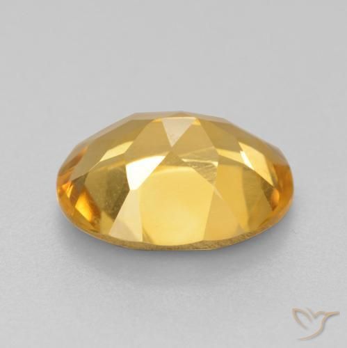 Citrine Gemstone in 9 x 7 mm (calibrated) Size for Sale, Citrine Stone in Medium Golden Color