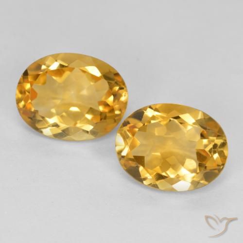3.31 ct Yellow Citrine, 9.1 x 7.1 mm Oval Cut From Brazil, Photo A