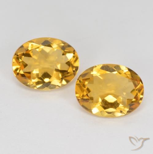 2.97 ct Yellow Citrine, 8.8 x 6.9 mm Oval Cut From Brazil, Photo A