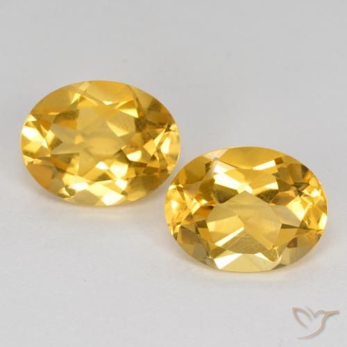 Deep Golden Orange Citrine Gem - 1.8ct Oval Facet (ID: 560404)