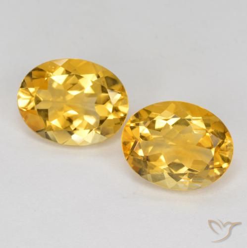 3.2 ct Yellow Citrine, 9.1 x 7.1 mm Oval Cut From Brazil, Photo A