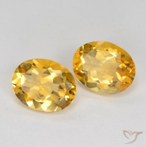 3.20 ctw Golden Citrine Stones, Natural Citrine in Oval Facet Shape for Sale