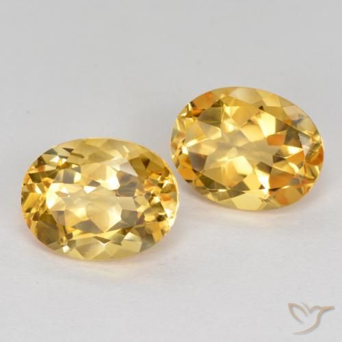 3.54 ctw Golden Citrine Stones, Natural Citrine in Oval Facet Shape for Sale
