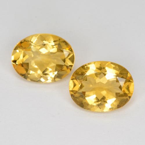 Золотисто-оранжевый Цитрин Камень - 1.4ct Фасетный Овал (ID: 560407)