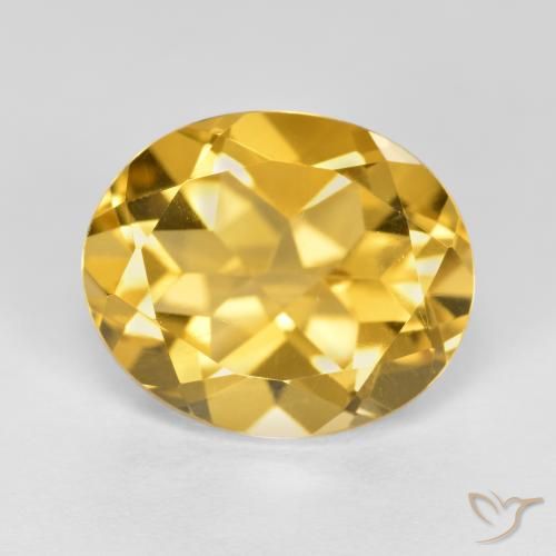 4.68ct Natural Golden Orange Citrine, Oval, VVS-VS