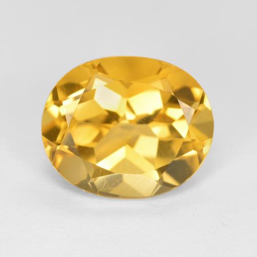Deep Golden Orange Цитрин Камень - 4.5ct Фасетный Овал (ID: 560535)