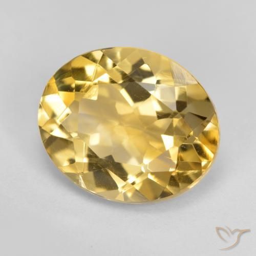 4.31 ct Golden Citrine Stone, Natural Citrine in Oval Facet Shape for Sale