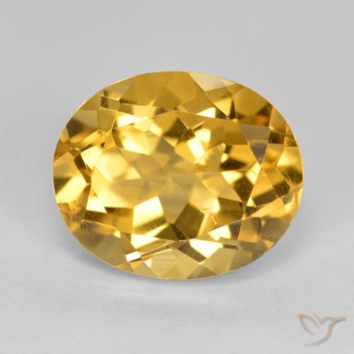 4.84ct Natural Golden Citrine, Oval, VVS-VS