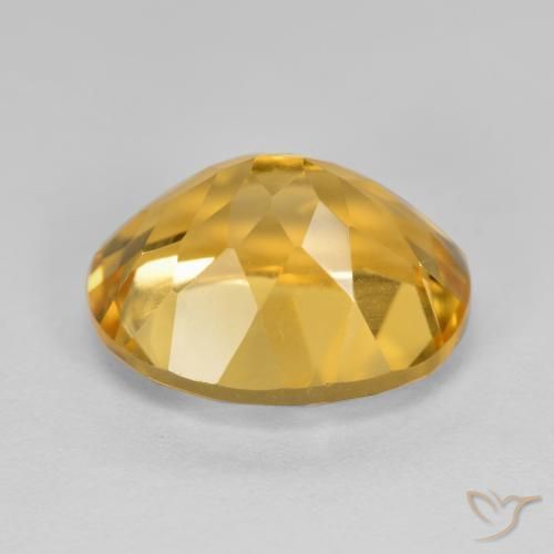 Citrine Gemstone in 12 x 10 mm (calibrated) Size for Sale, Citrine Stone in Golden Color