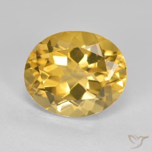 4.80ct Natural Medium Golden Citrine, Oval, VVS-VS
