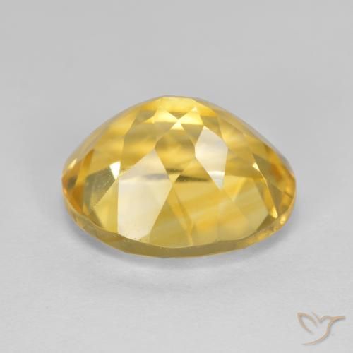 Citrine Gemstone in 12 x 10 mm (calibrated) Size for Sale, Citrine Stone in Medium Golden Color