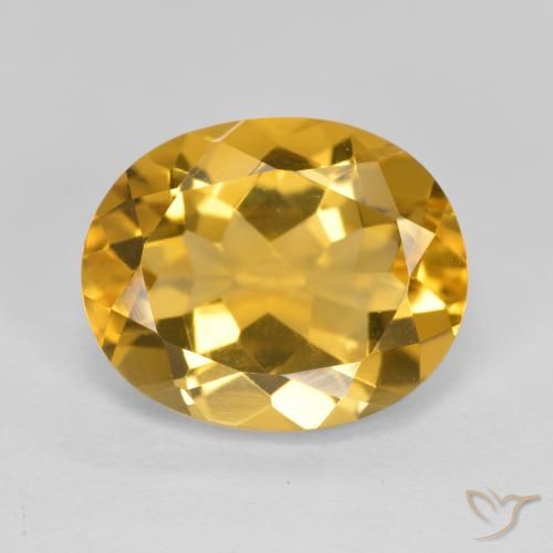 4.22ct Natural Deep Gold Citrine, Oval, VVS-VS