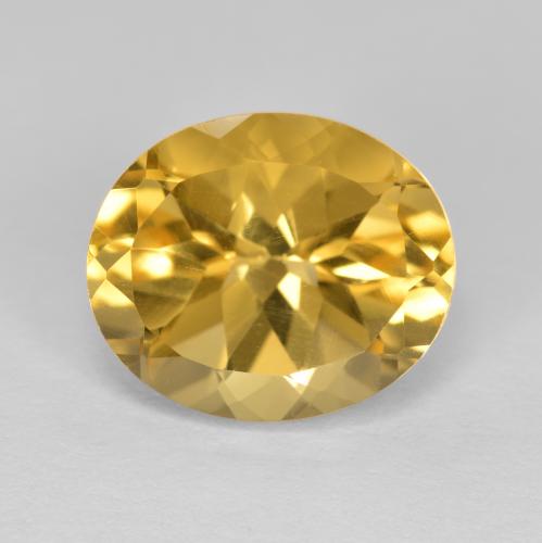 Medium Golden Цитрин Камень - 5ct Фасетный Овал (ID: 560542)