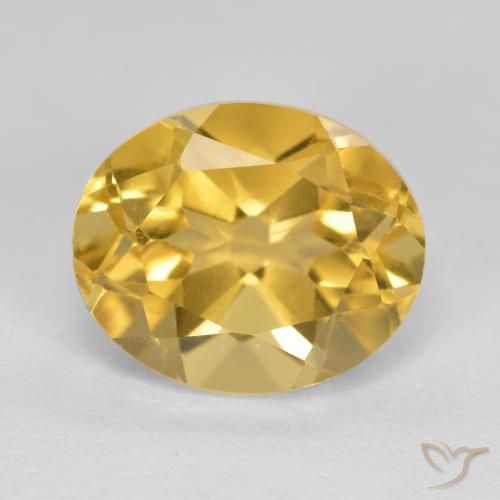 5.06ct Natural Medium Golden Citrine, Oval, VVS-VS