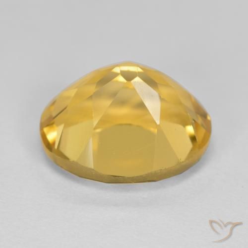 Citrine Gemstone in 12 x 10 mm (calibrated) Size for Sale, Citrine Stone in Medium Golden Color
