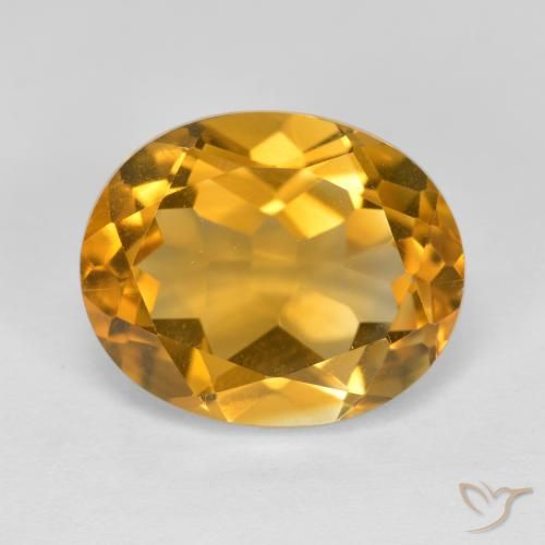 4.79ct Natural Orange-Gold Citrine, Oval, VVS-VS