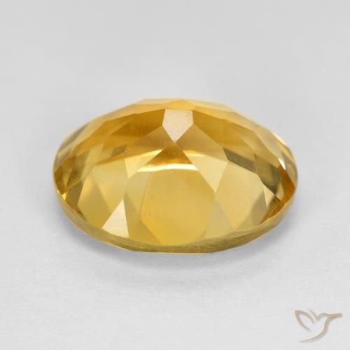 Citrine Gemstone in 12 x 10 mm (calibrated) Size for Sale, Citrine Stone in Orange-Gold Color