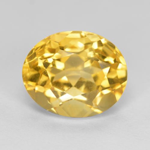 5,7 ct ovaler goldener Citrin aus Brasilien, Größe 12 x 10mm, Garantiert natürlicher Edelstein, VVS-VS Reinheit, 1 Stück Citrin in Mittelgold Farbe, Mohs-Härte von 7 Geeignet für den täglichen Gebrauch im Schmuck, Stein des Händlers, Photo A