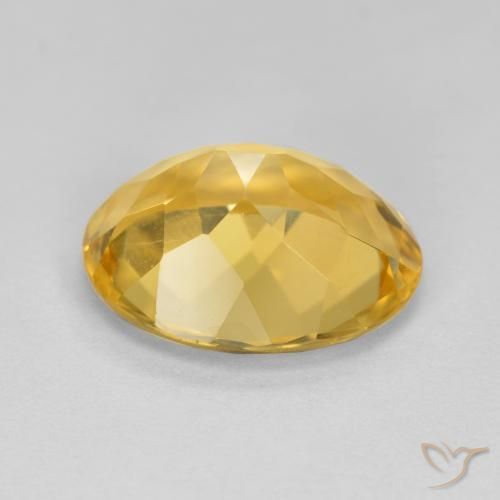 Citrine Gemstone in 12 x 10 mm (calibrated) Size for Sale, Citrine Stone in Medium Golden Color