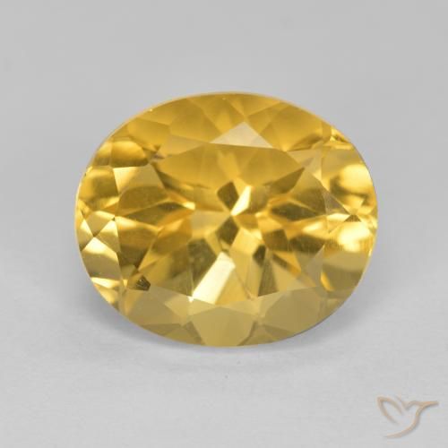5.01ct Natural Medium Golden Citrine, Oval, VVS-VS
