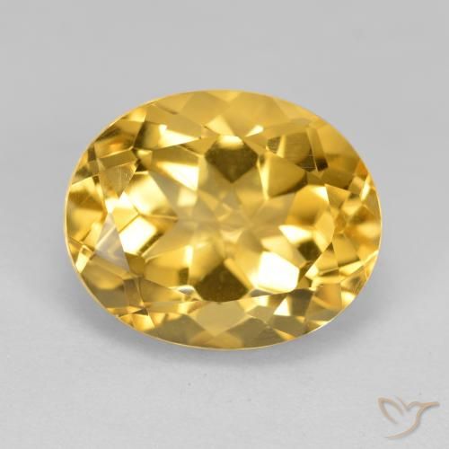 5.25ct Natural Medium Golden Citrine, Oval, VVS-VS