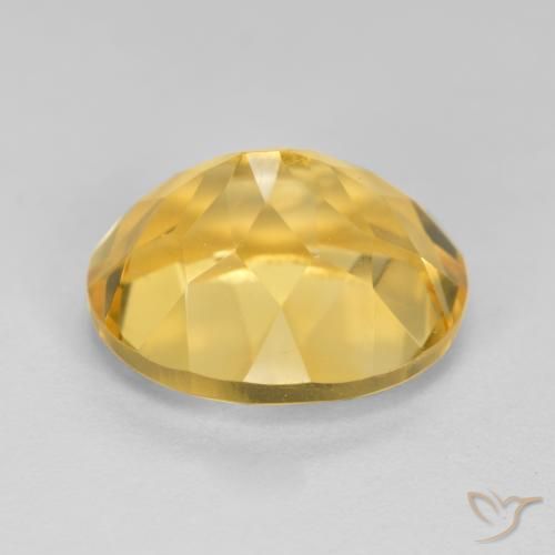 Citrine Gemstone in 12 x 10 mm (calibrated) Size for Sale, Citrine Stone in Medium Golden Color