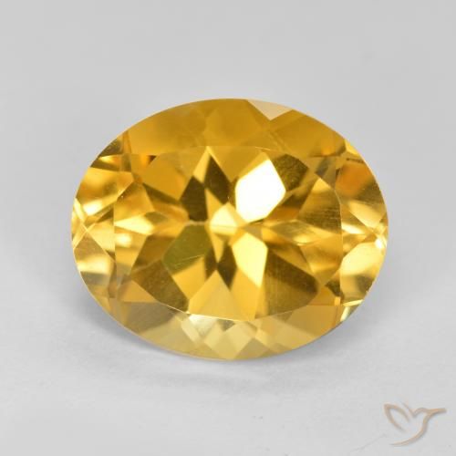 4.49ct Natural Medium-Dark Golden Citrine, Oval, VVS-VS