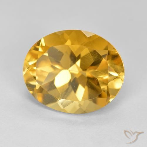4.49 ct Golden Citrine Stone, Natural Citrine in Oval Facet Shape for Sale