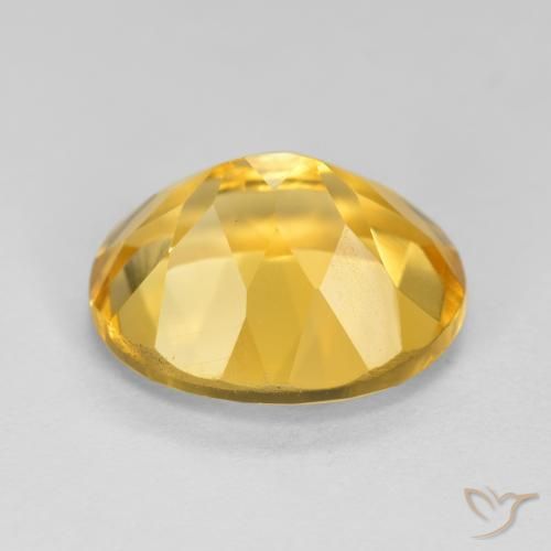 Citrine Gemstone in 12 x 10 mm (calibrated) Size for Sale, Citrine Stone in Medium-Dark Golden Color