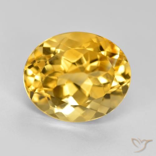 5.23ct Natural Golden Orange Citrine, Oval, VVS-VS
