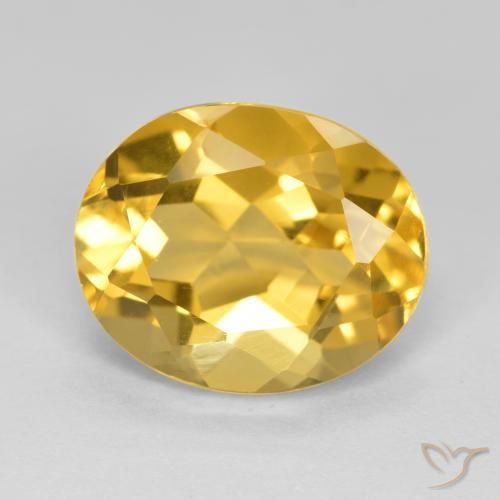 4.75ct Natural Medium Golden Citrine, Oval, VVS-VS