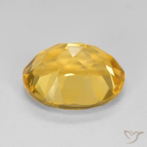 Citrine Gemstone in 12 x 10 mm (calibrated) Size for Sale, Citrine Stone in Medium Golden Color